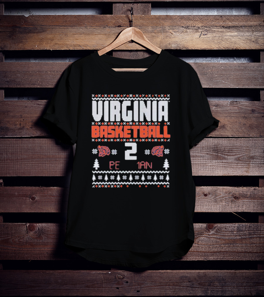Virginia Basketball Reece Beekman 2 Pe 1an Winter Holiday T-Shirt