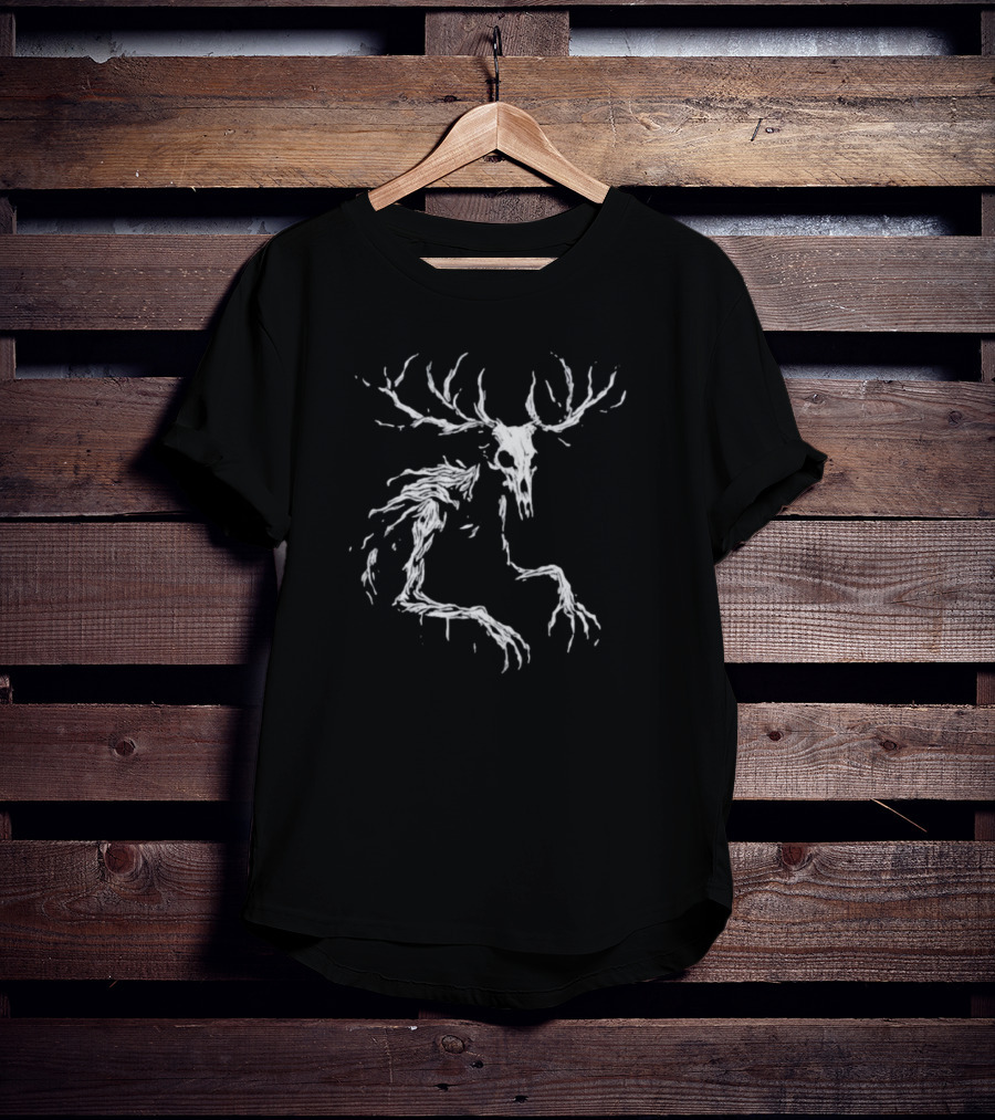 Wendigo The Winter Nightmare Antlered Creature T-Shirt