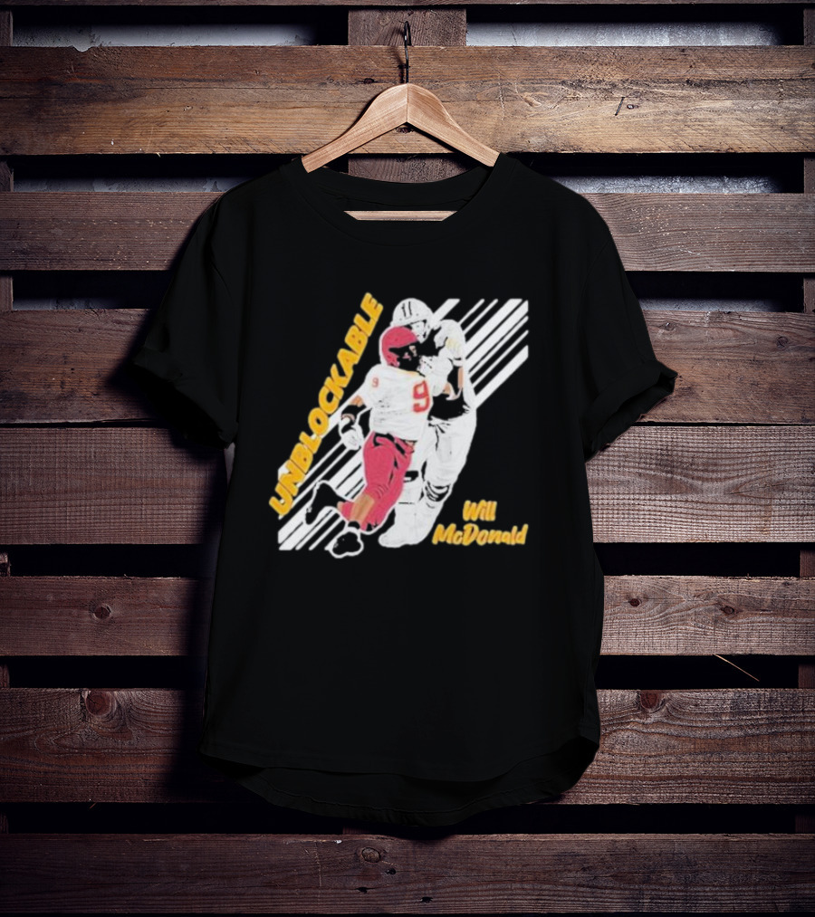 Will McDonald Unblockable Football Player 9 T-Shirt