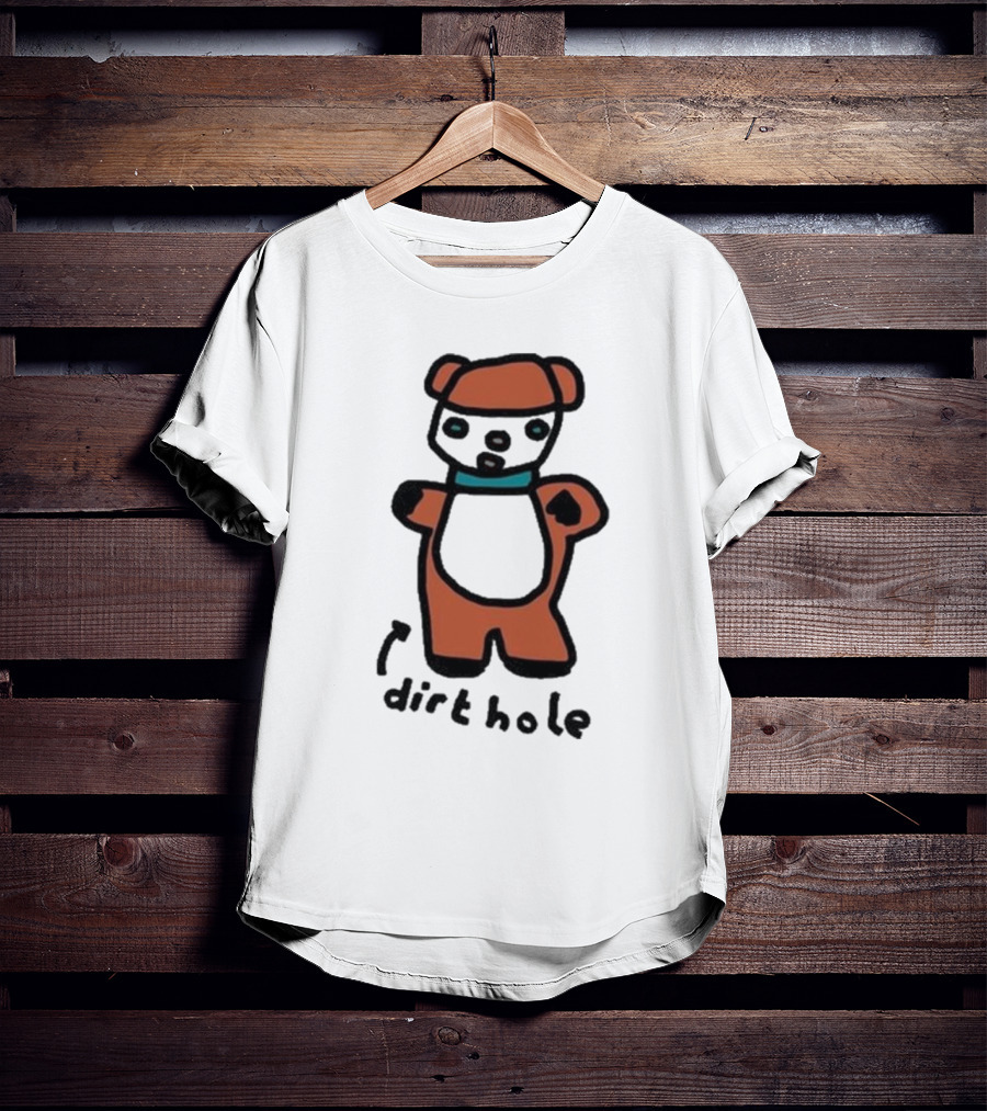 Zoebread Dirthole Bear Drawing T-Shirt