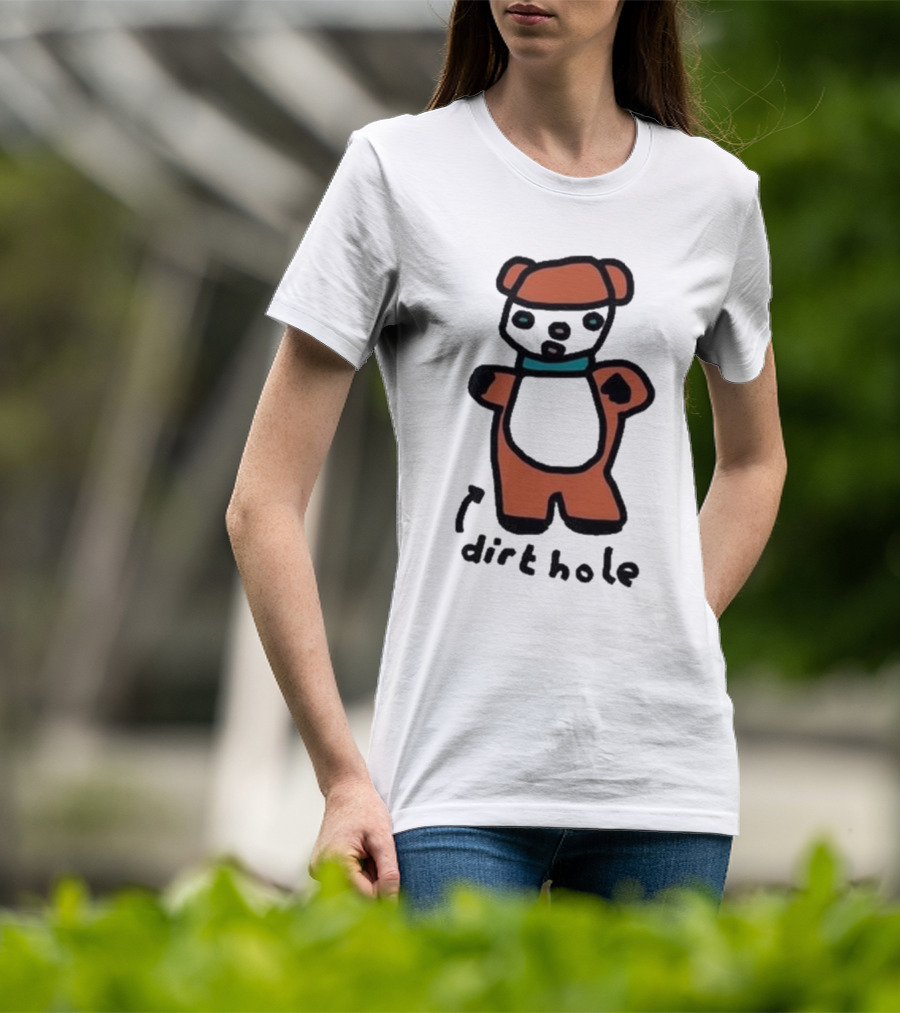 Zoebread Dirthole Bear Drawing T-Shirt