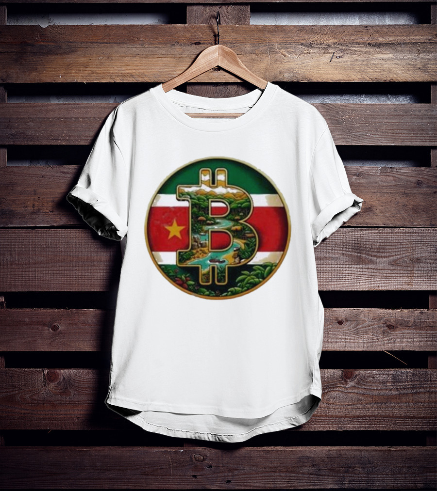Bitcoin Suriname B Van Hool Flag Icon Circle T-Shirt