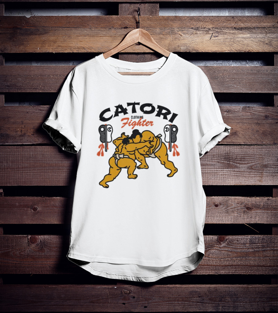 Catori Clothing Fighter Sumo Wrestlers Embrace T-Shirt