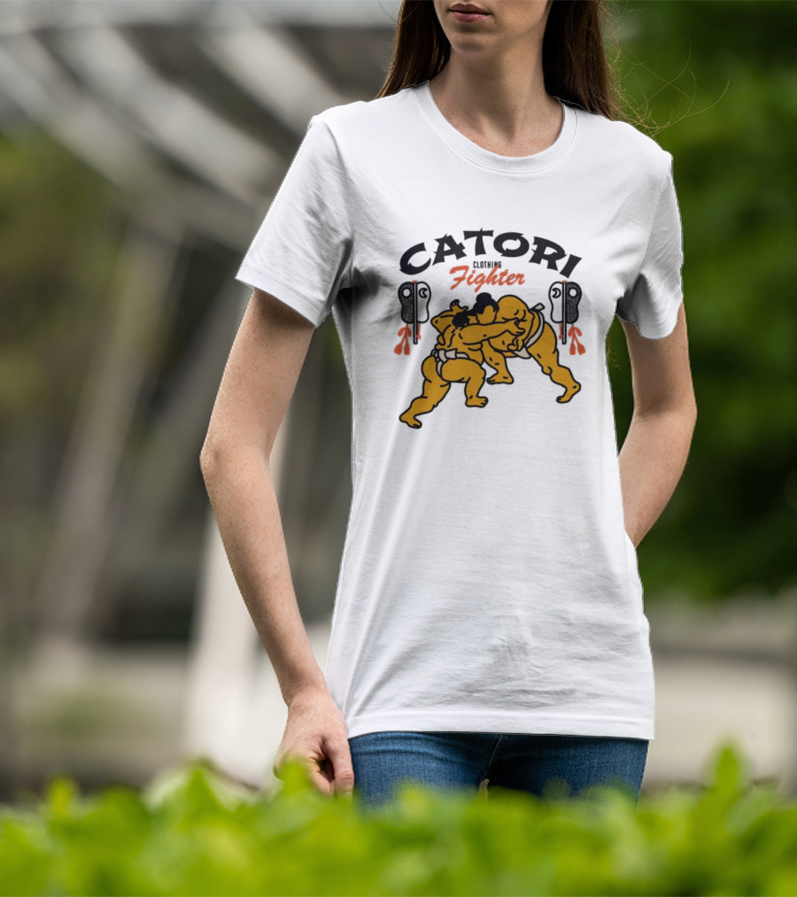 Catori Clothing Fighter Sumo Wrestlers Embrace T-Shirt