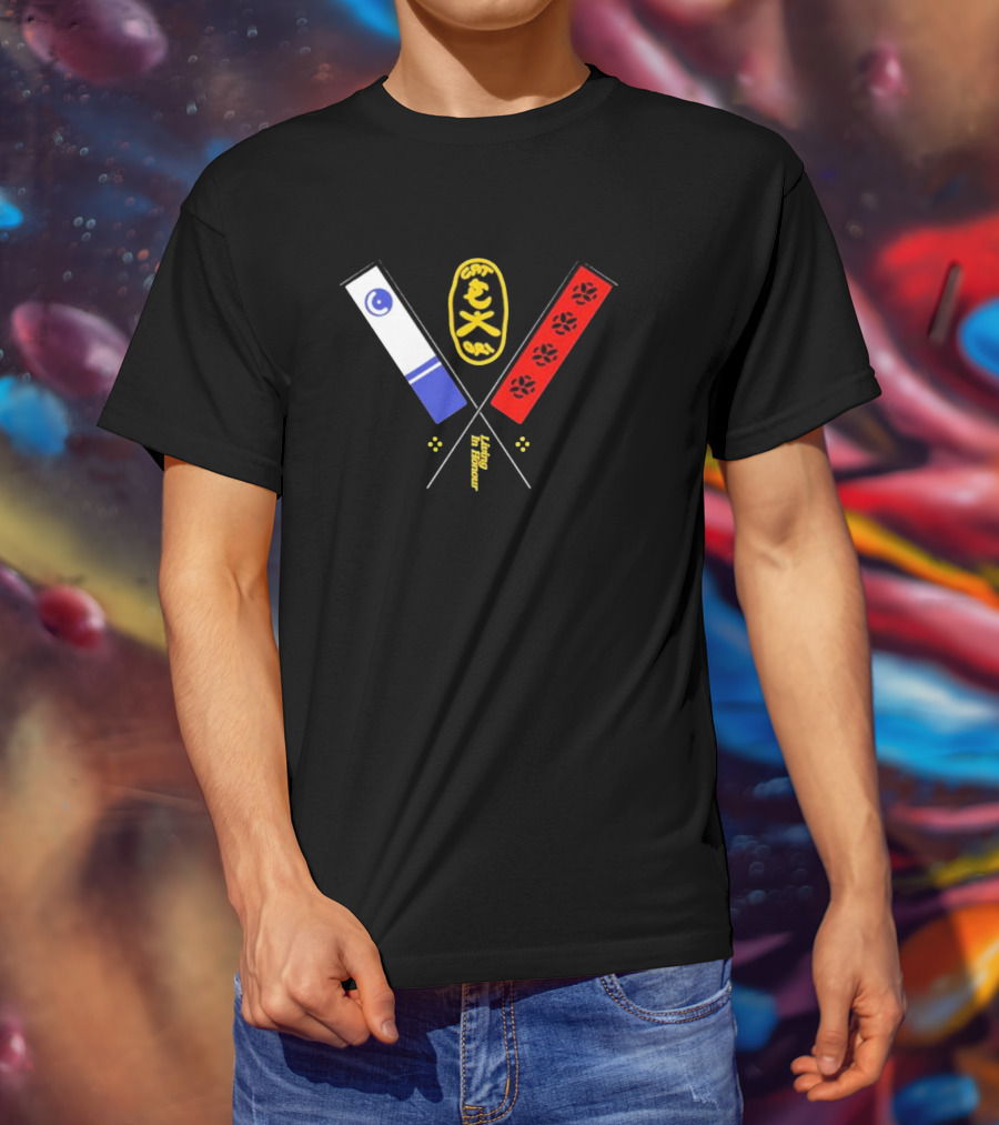 Catori Living In Honour CAT 91 Iconic Symbolic Flags With Paws T-Shirt