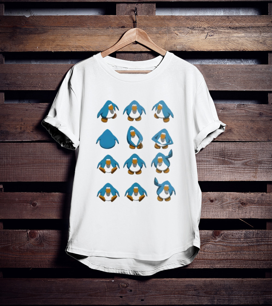 Club Penguin Blue Penguin Dance Moves Compilation T-Shirt