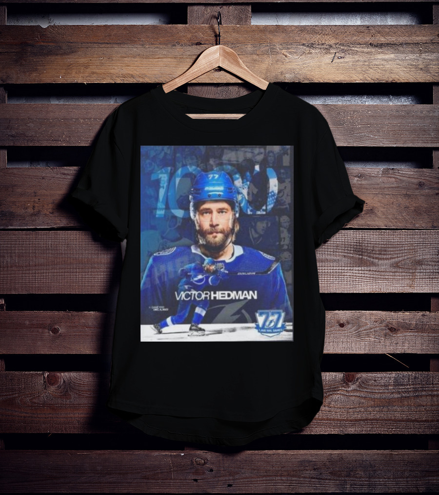 Victor Hedman 1000 NHL Games Milestone T-Shirt