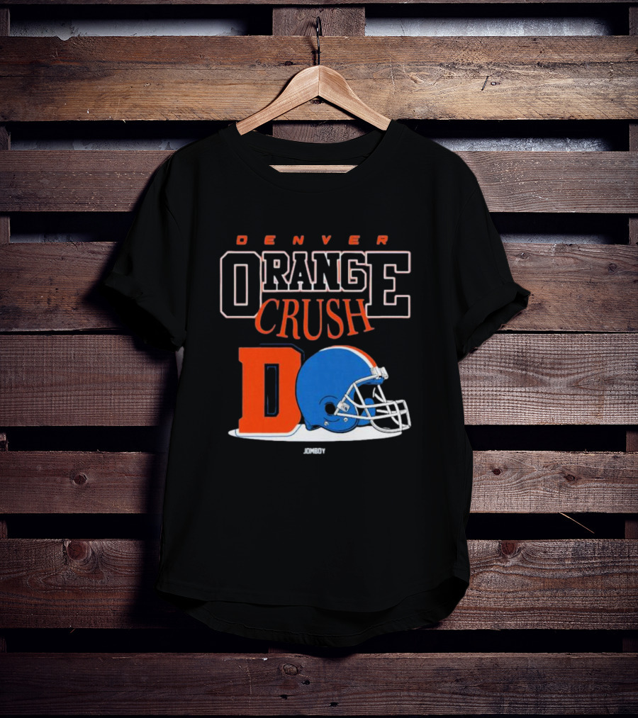 Denver Broncos Orange Crush Retro Helmet Logo D Jomboy T-Shirt
