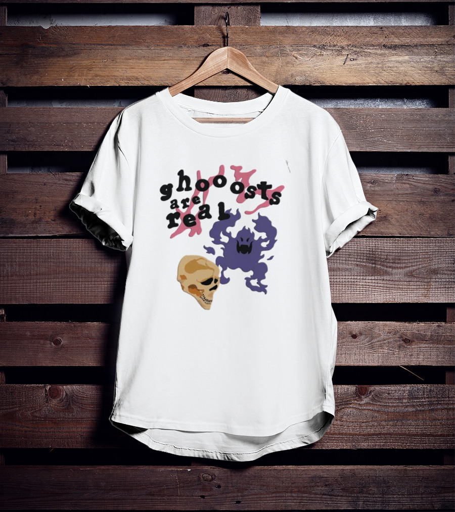 Ghoooosts Are Real Skull Purple And Pink T-Shirt