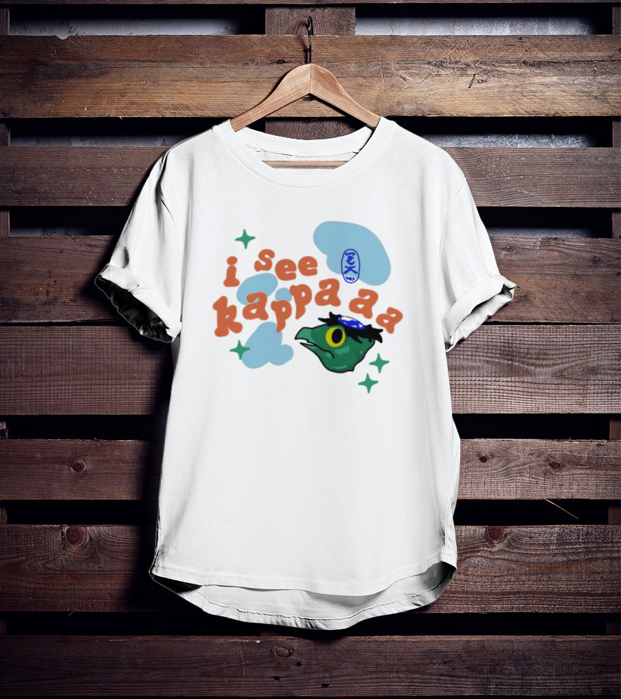 I See Kappaaa Cloud And Kappa Illustration Floating Elements T-Shirt
