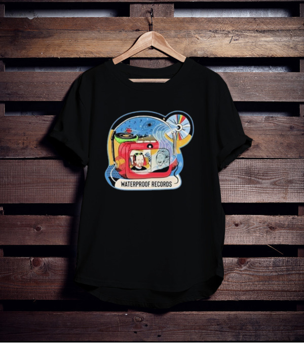 Waterproof Records Cosmic Vinyl And TV Adventure T-Shirt