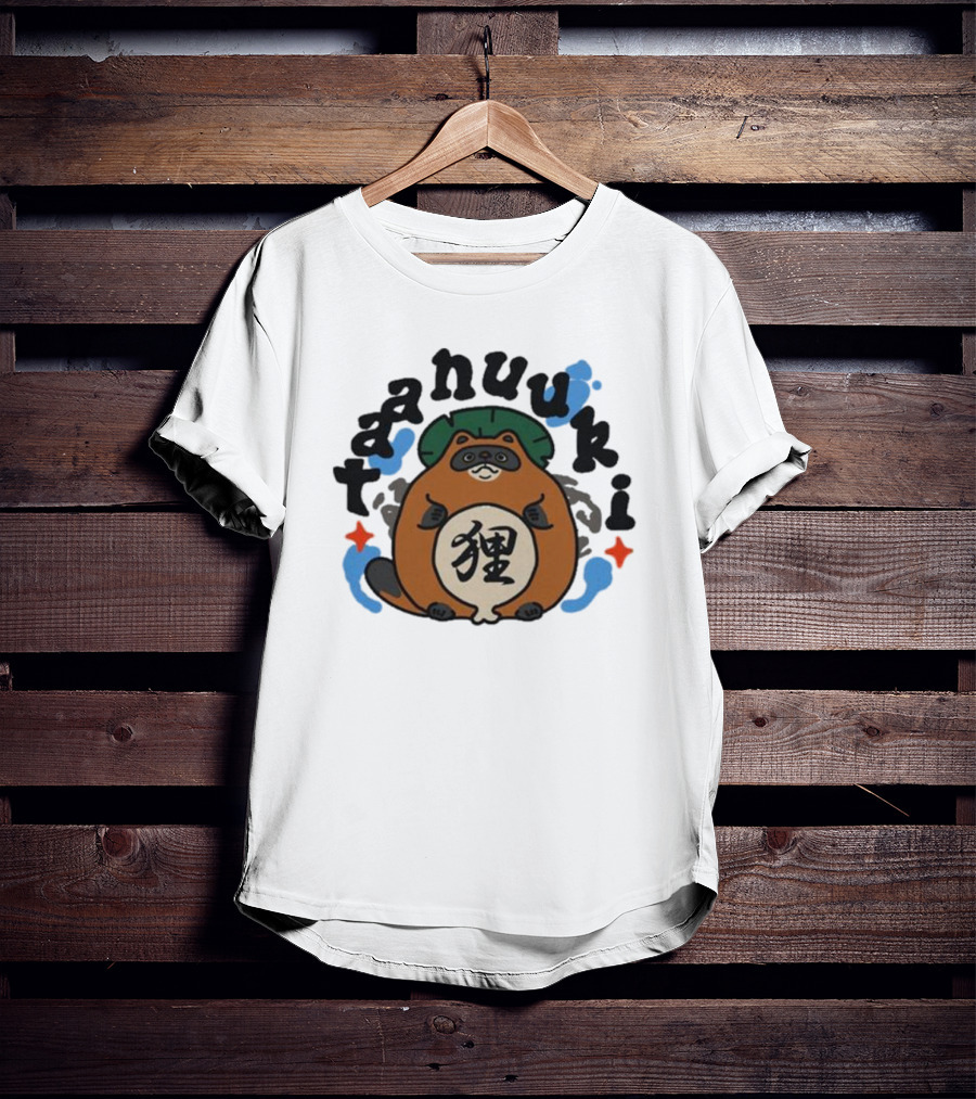 Tanuki Lucky Cat Kanji T-Shirt
