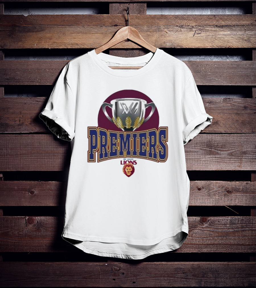 Premiers AFLW Brisbane Lions Champion Trophy T-Shirt