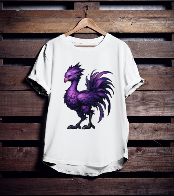 Purple Chocobo Fantasy Creature Mythical Bird Iconic Character T-Shirt