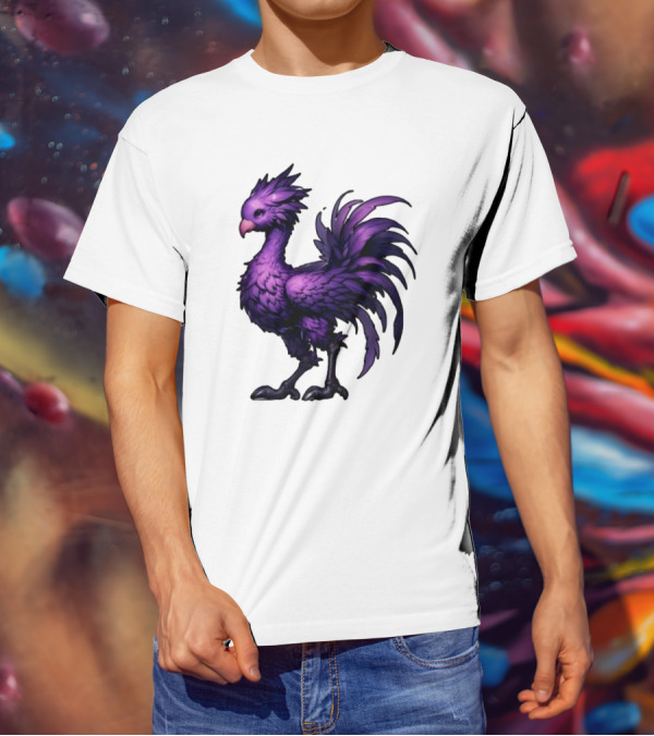 Purple Chocobo Fantasy Creature Mythical Bird Iconic Character T-Shirt