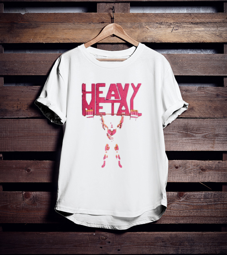 HEAVY METAL OVERHEAD PRESS LIFTING BARBELL T-Shirt