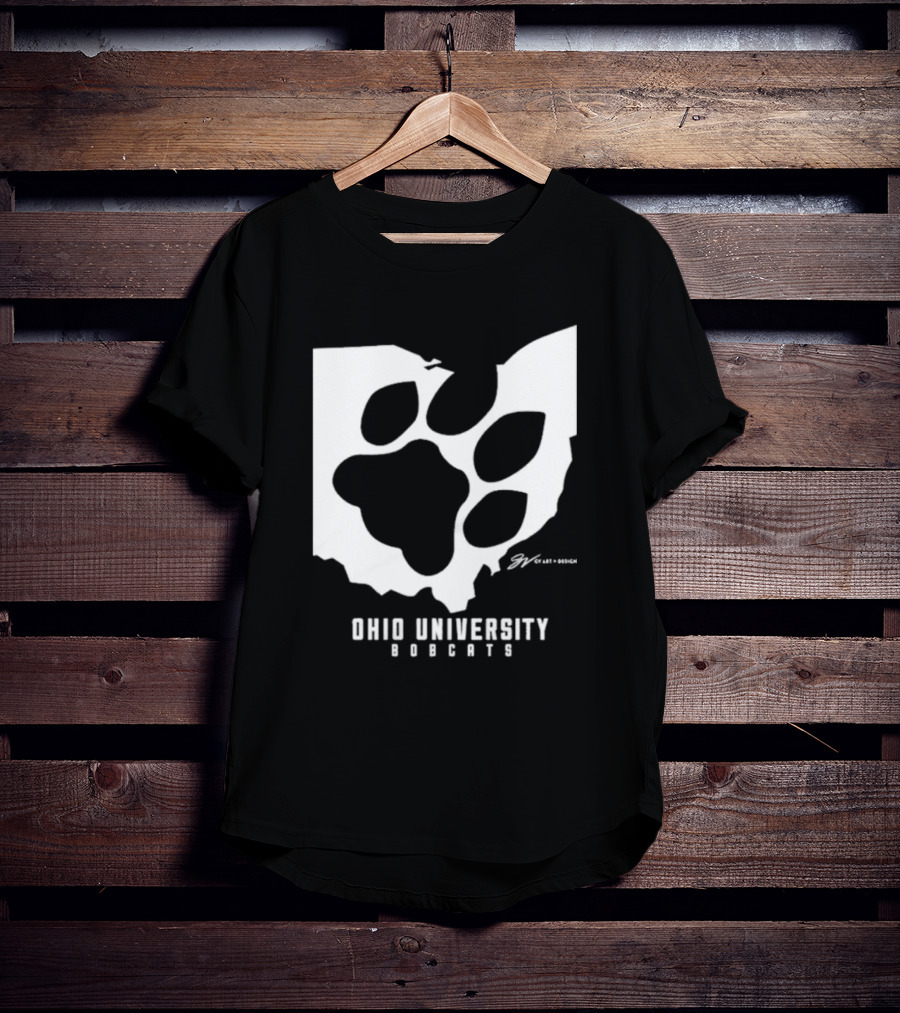 Ohio University Bobcats Paw Prints T-Shirt