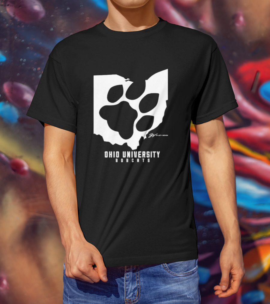 Ohio University Bobcats Paw Prints T-Shirt