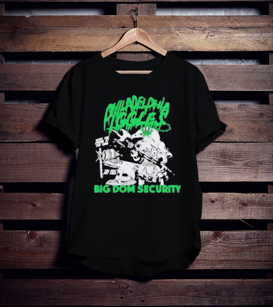 Philadelphia Eagles Big Dom Security Fierce Armored Guard With Spiked Bat T-Shirt