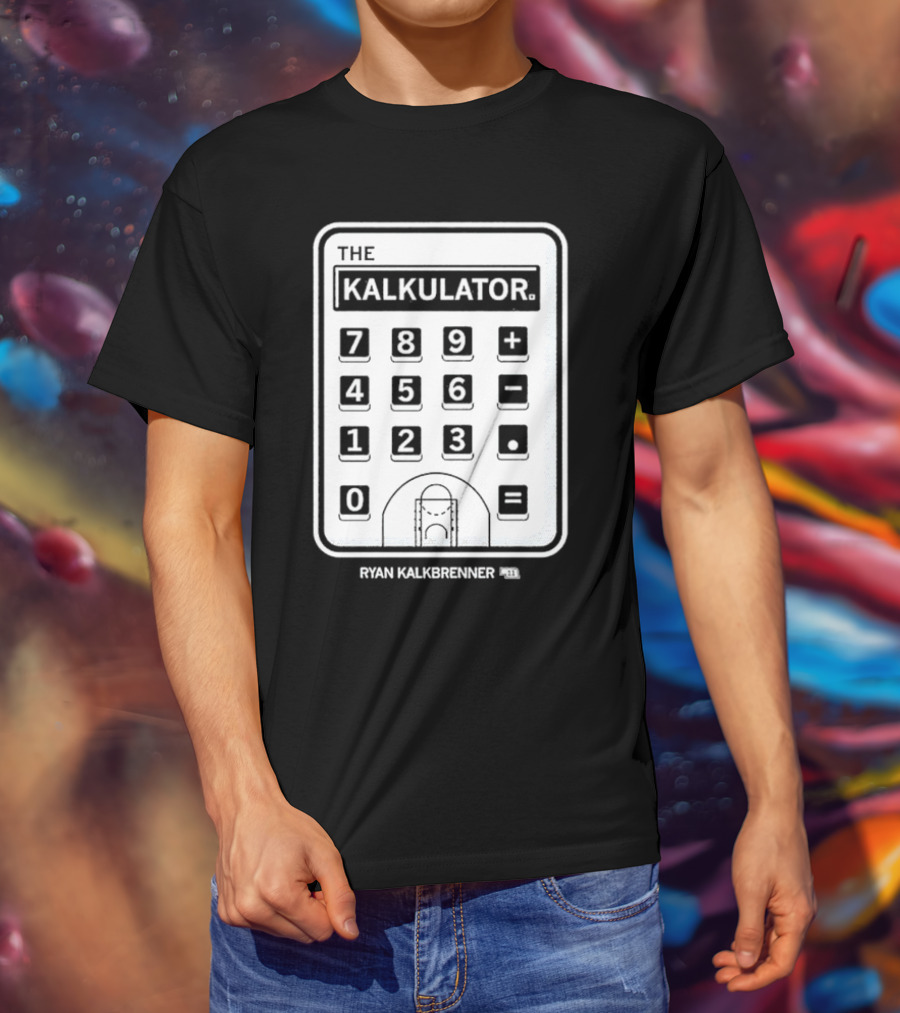 The Kalkulator Ryan Kalkbrenner Basketball Court Calculator T-Shirt