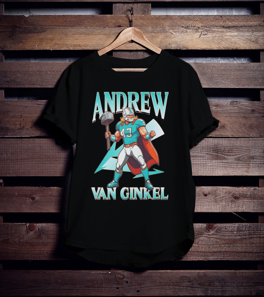 Andrew Van Ginkel Thor 47 Teal Hammer Iconic Figure T-Shirt