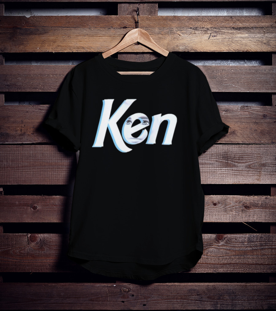 Ken Barbie Face In Text T-Shirt