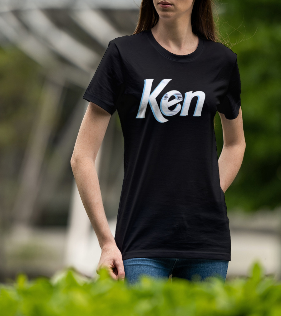Ken Barbie Face In Text T-Shirt
