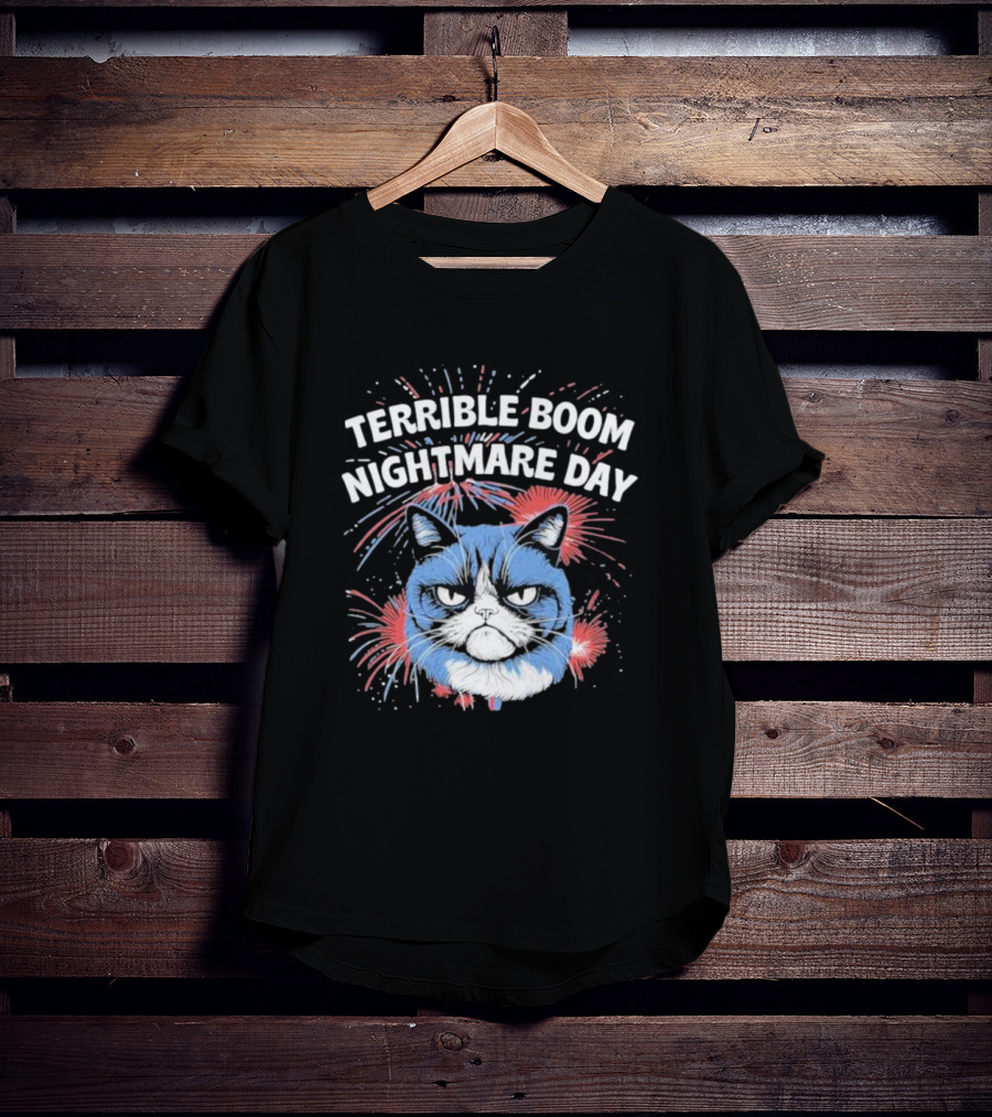 Terrible Boom Nightmare Day Cat Explosion T-Shirt