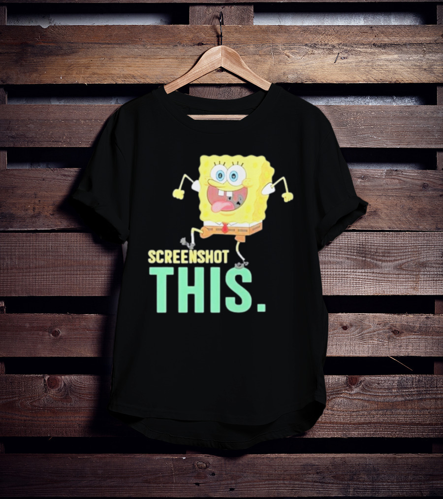 Devsprings Screenshot This Spongebob Jumping Excitedly T-Shirt