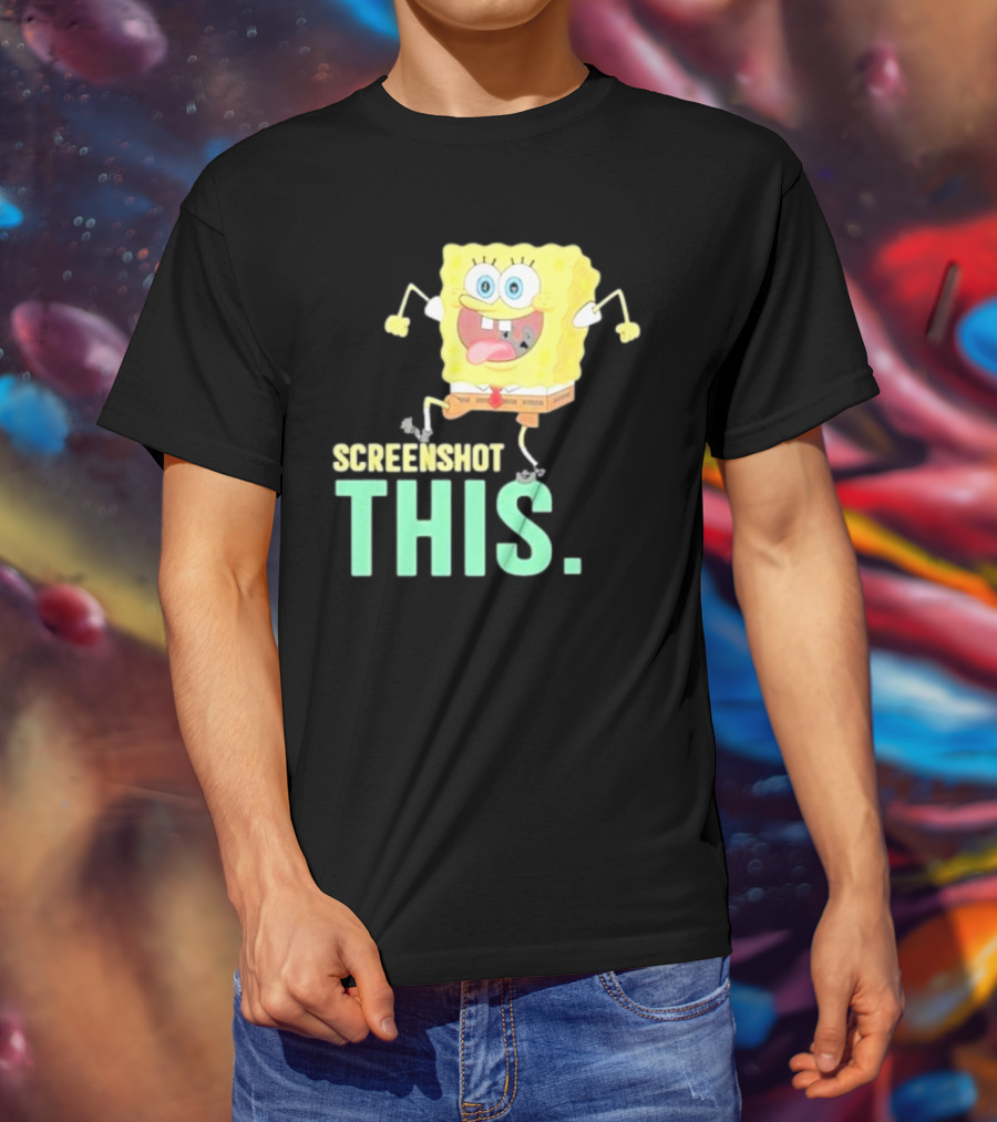 Devsprings Screenshot This Spongebob Jumping Excitedly T-Shirt