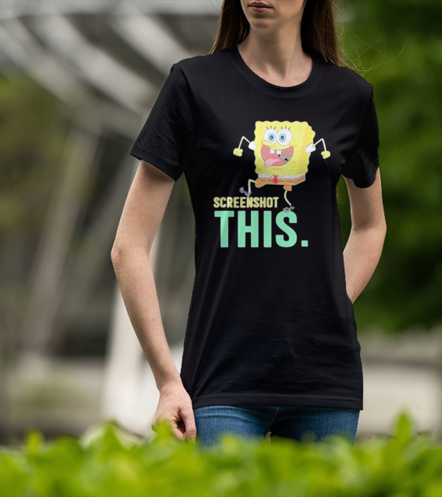 Devsprings Screenshot This Spongebob Jumping Excitedly T-Shirt