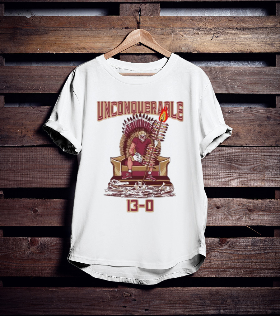 Florida State Seminoles Unconquerable 13-0 Throne King T-Shirt