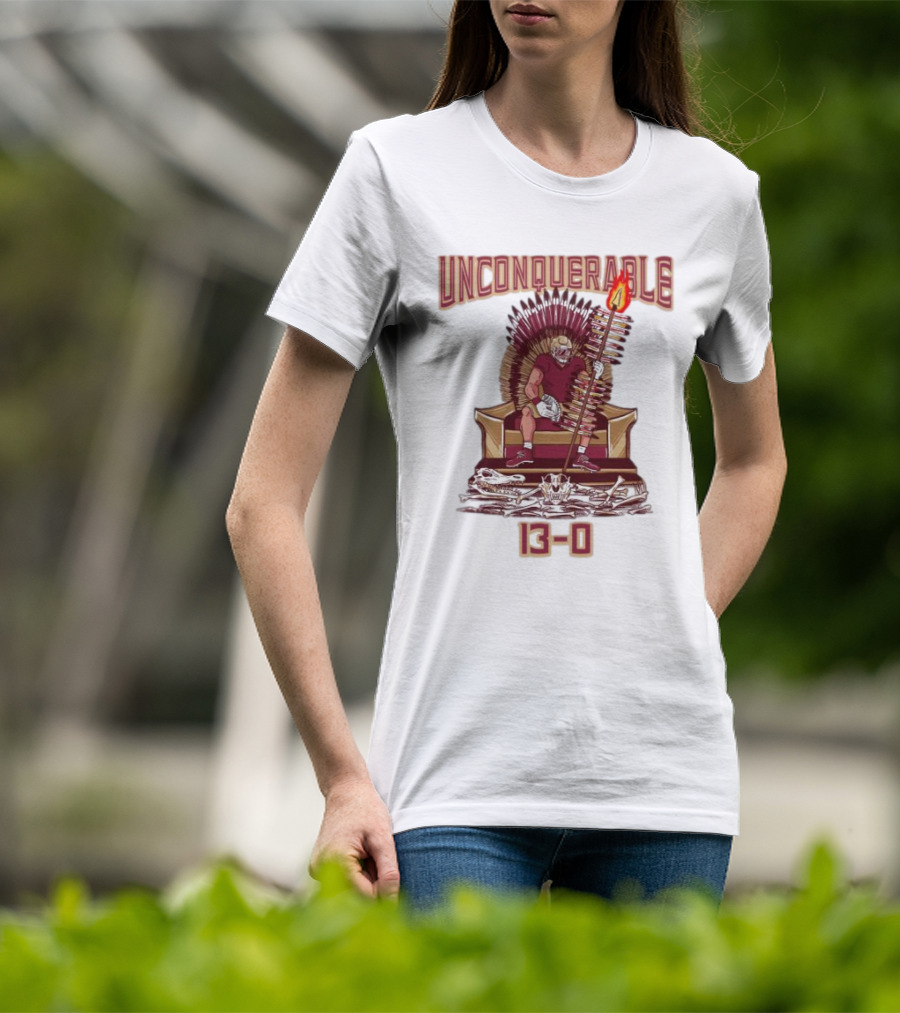 Florida State Seminoles Unconquerable 13-0 Throne King T-Shirt