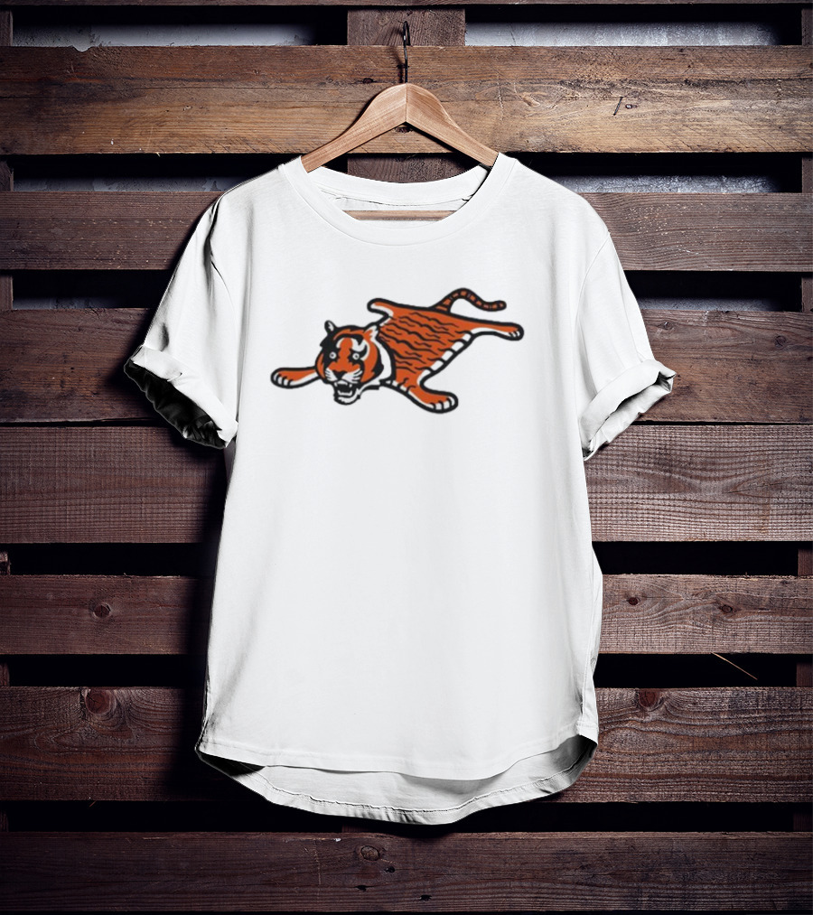 Cincinnati Bengals Funny Flat Mascot Tiger T-Shirt