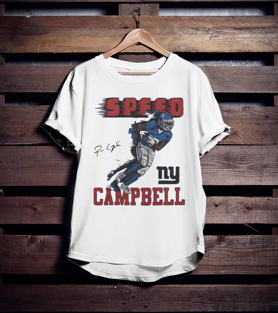 Giants Speed Campbell Signature NY Football T-Shirt