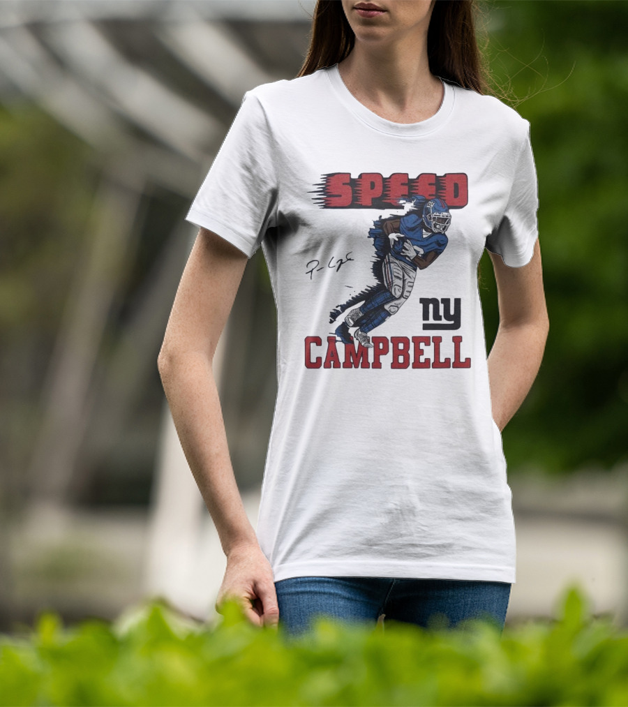 Giants Speed Campbell Signature NY Football T-Shirt