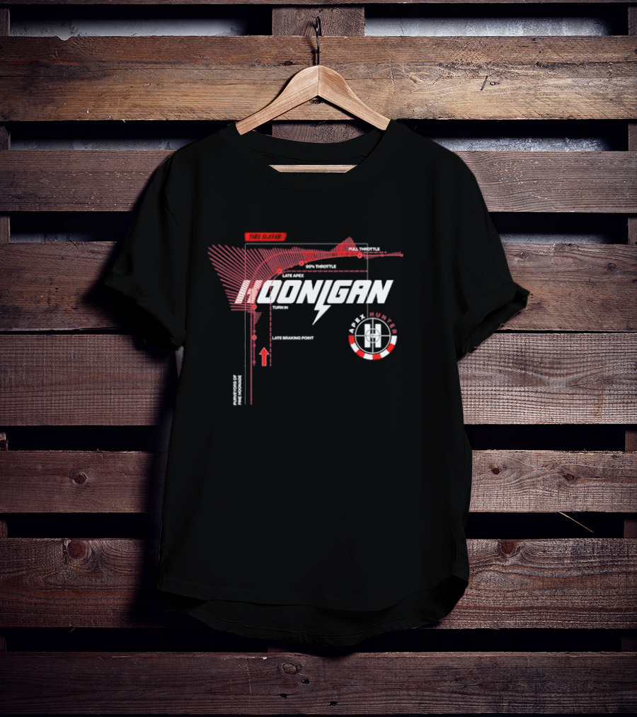 Hoonigan Apex Hunter Full Throttle Tire Slayer Racing Diagram T-Shirt