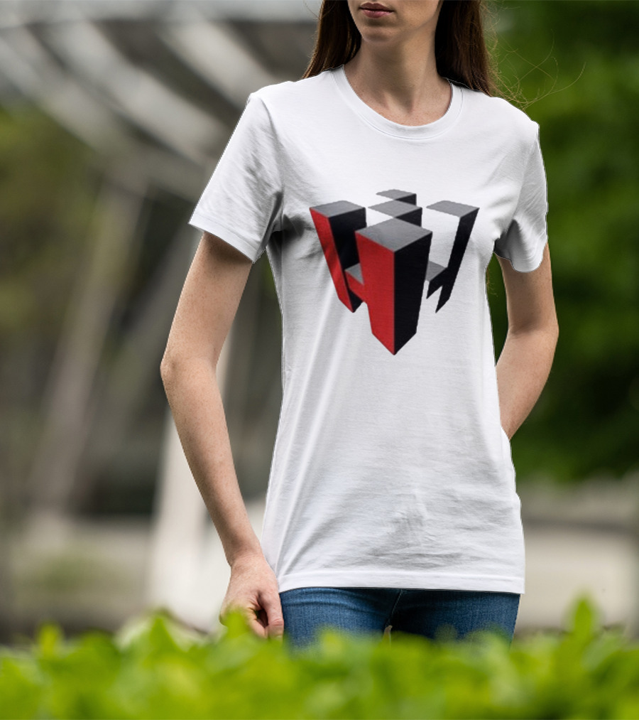 Hoonigan Big Block Red Black 3D Checkerboard T-Shirt