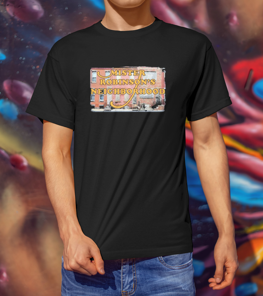 Mister Robinson's Neighborhood Urban Background Image T-Shirt