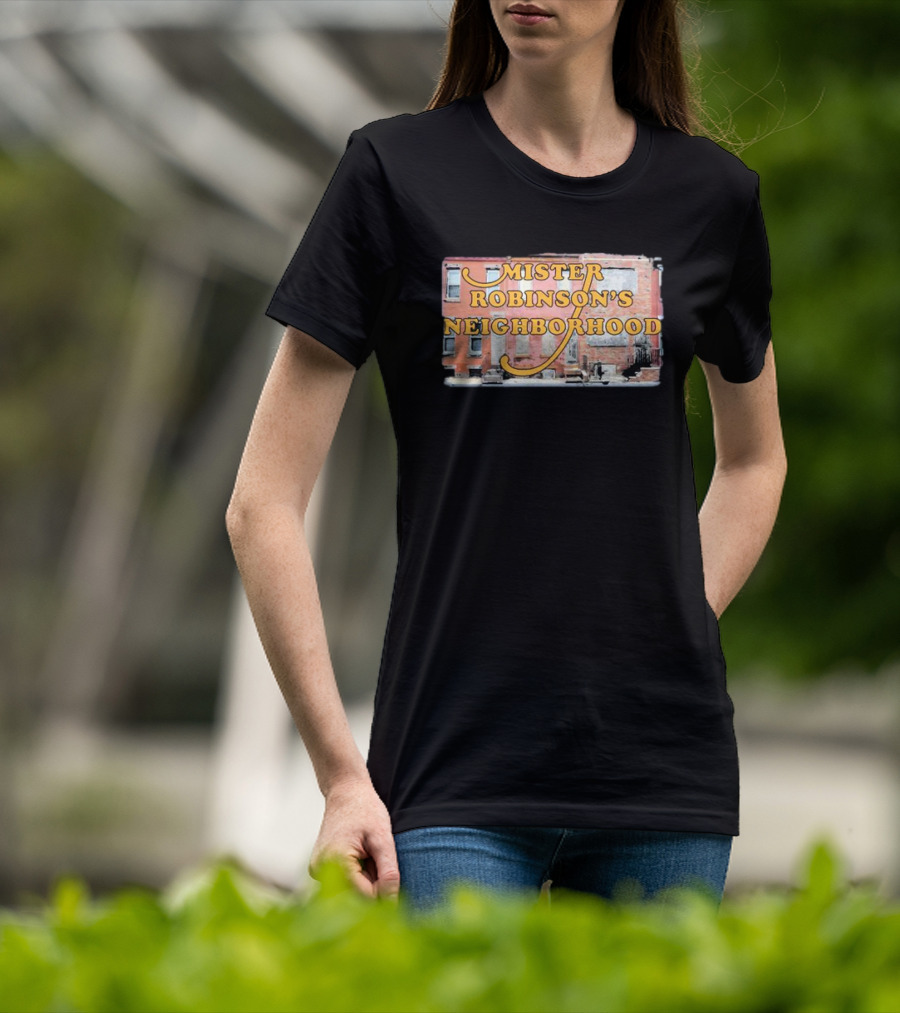 Mister Robinson's Neighborhood Urban Background Image T-Shirt