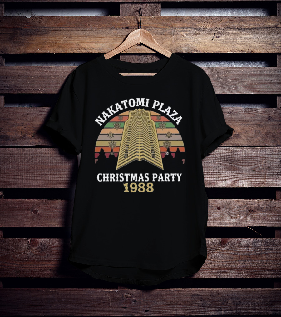 Nakatomi Plaza Christmas Party 1988 Festive Holiday Movie T-Shirt