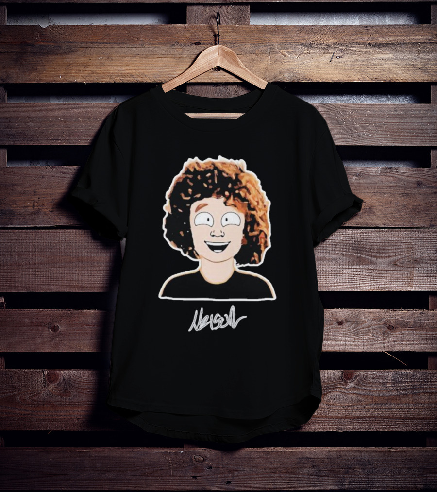 Nelson Neumann Cartoon Portrait Signature T-Shirt