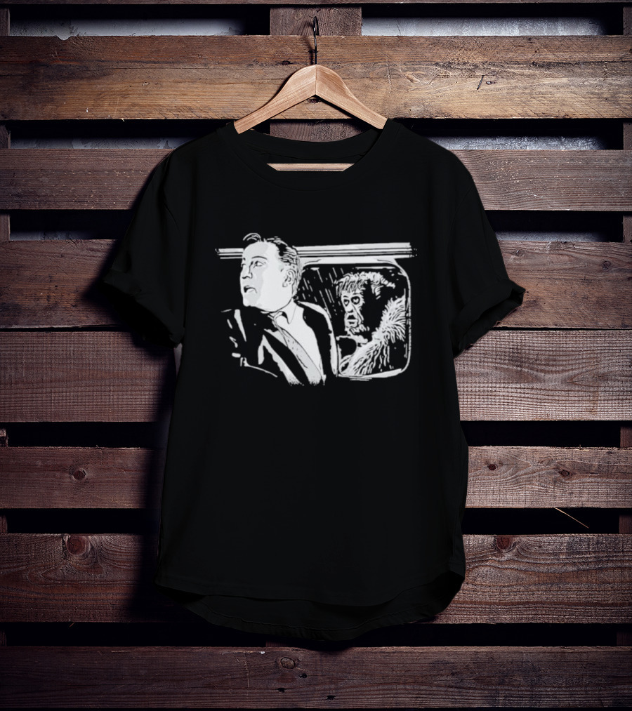 Nightmare At 20000 Feet Twilight Zone Classic Scene With Gremlin Aircraft Passenger T-Shirt