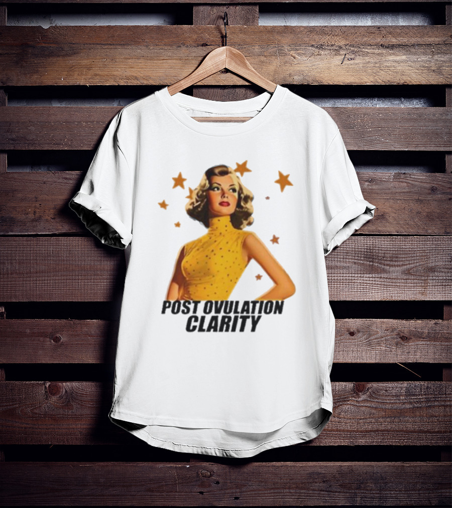 Retro Starburst Woman With Post Ovulation Clarity T-Shirt
