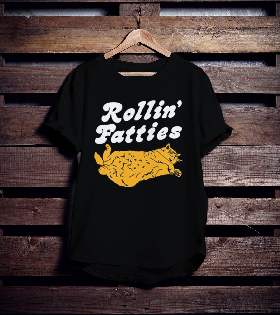Rollin' Fatties Cat Comical Feline T-Shirt