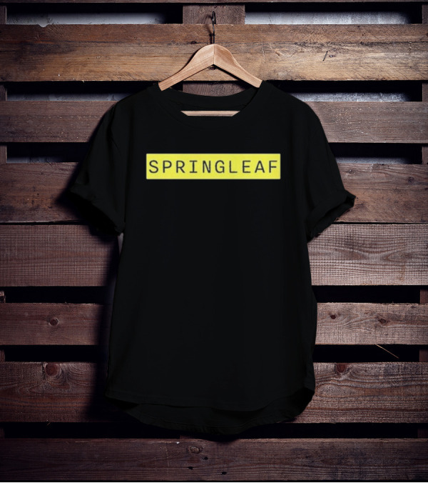 SPRINGLEAF Black And Yellow Minimalist T-Shirt