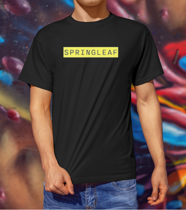 SPRINGLEAF Black And Yellow Minimalist T-Shirt