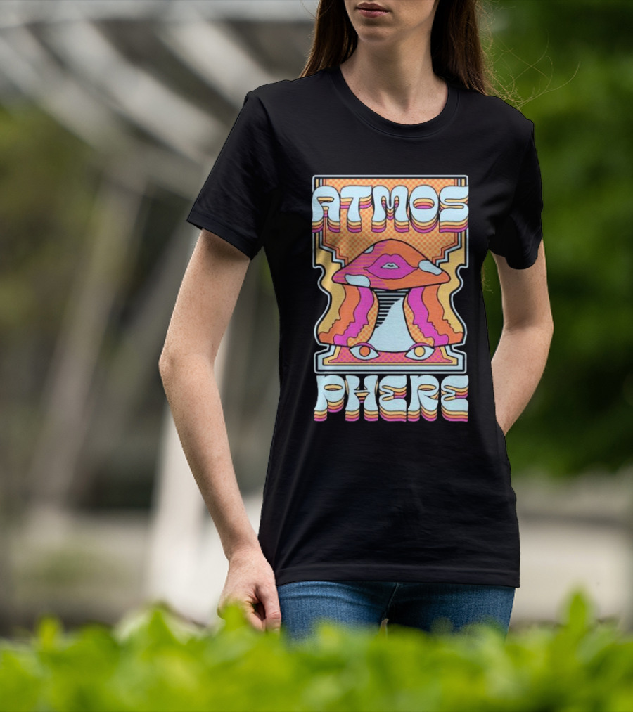 Atmosphere Mushroom Retro Perspective T-Shirt