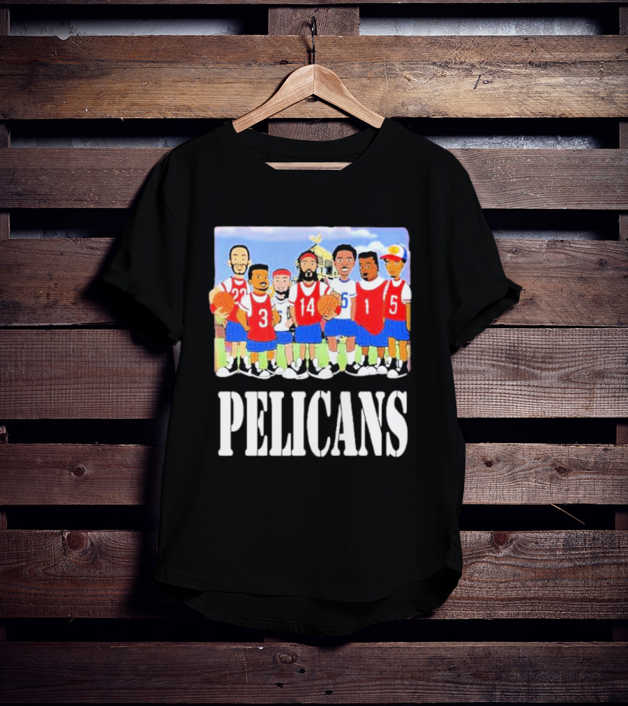 Joelvenile Recess Pelicans Basketball Team Cartoon Characters T-Shirt