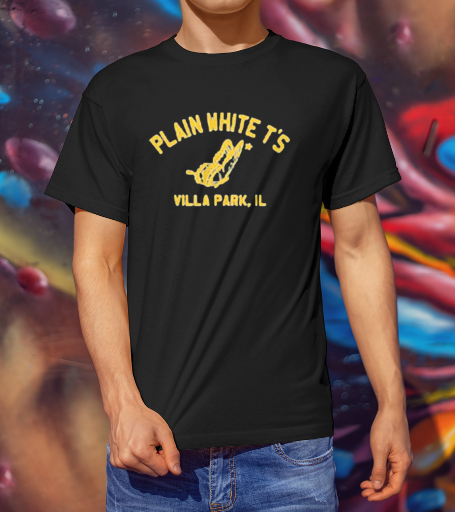 Plain White T’s Villa Park IL Yellow Butterfly T-Shirt